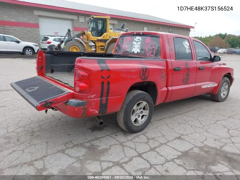 1D7HE48K37S156524 2007 Dodge Dakota Slt