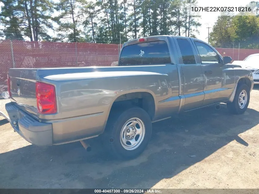 2007 Dodge Dakota St VIN: 1D7HE22K07S218216 Lot: 40457300