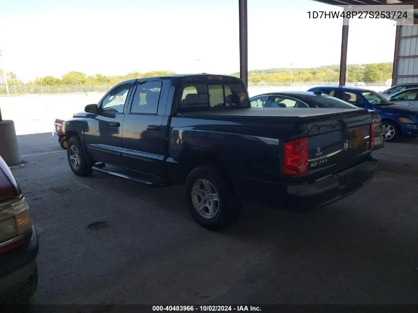 2007 Dodge Dakota Slt VIN: 1D7HW48P27S253724 Lot: 40483966