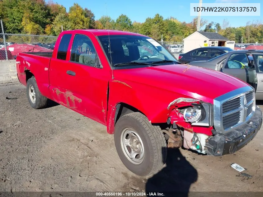 2007 Dodge Dakota St VIN: 1D7HW22K07S137570 Lot: 40550196