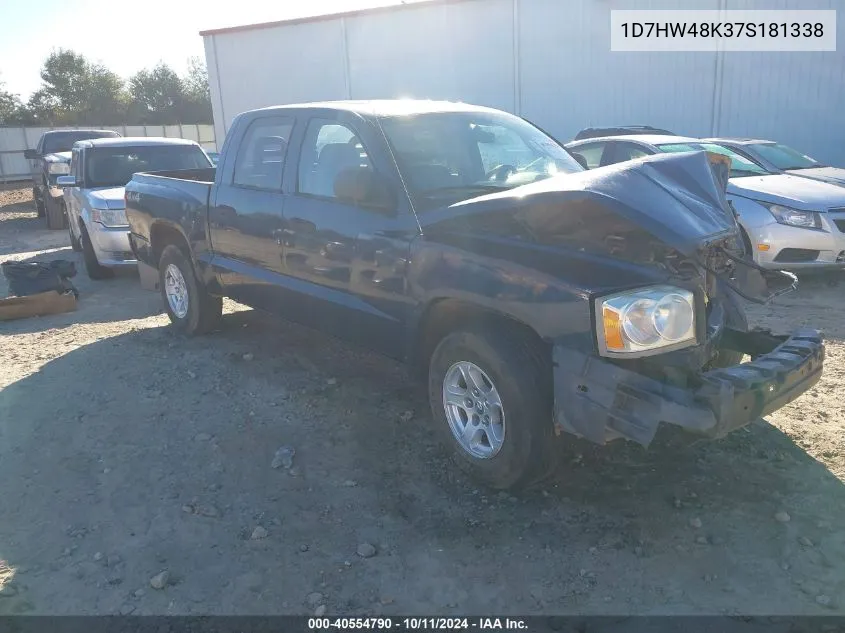 2007 Dodge Dakota Quad Slt VIN: 1D7HW48K37S181338 Lot: 40554790