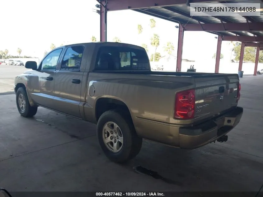 2007 Dodge Dakota Slt VIN: 1D7HE48N17S144088 Lot: 40577462