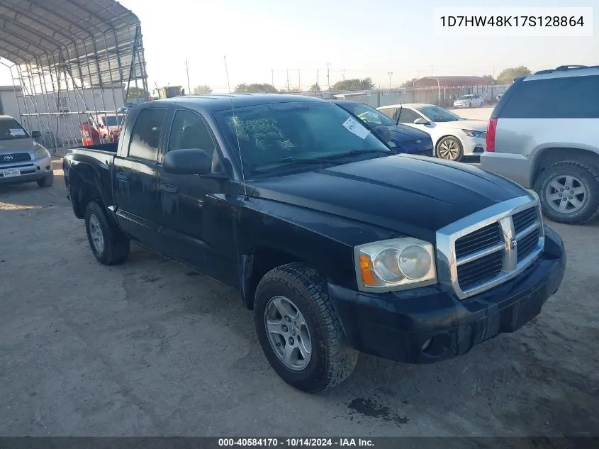 2007 Dodge Dakota Quad Slt VIN: 1D7HW48K17S128864 Lot: 40584170