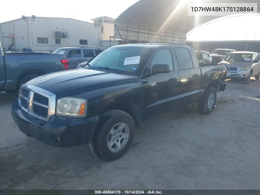 2007 Dodge Dakota Quad Slt VIN: 1D7HW48K17S128864 Lot: 40584170