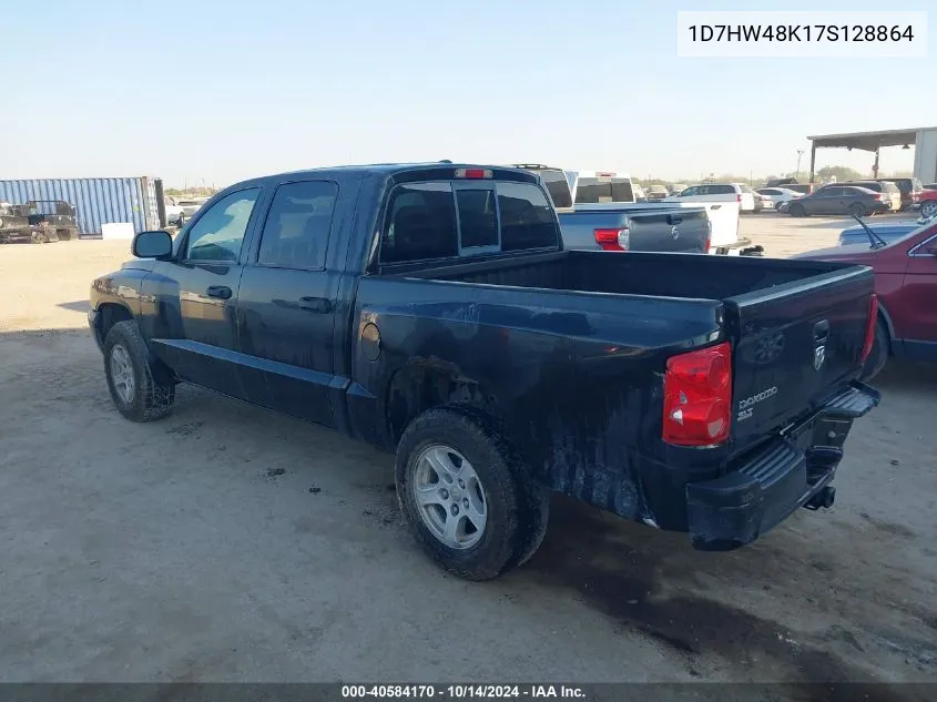 2007 Dodge Dakota Quad Slt VIN: 1D7HW48K17S128864 Lot: 40584170