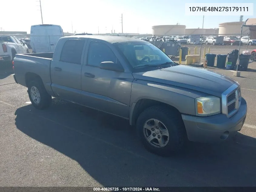 2007 Dodge Dakota Slt VIN: 1D7HE48N27S179111 Lot: 40625725