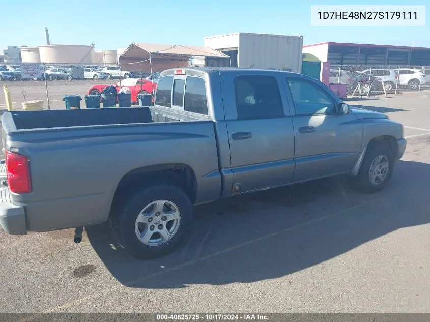 2007 Dodge Dakota Slt VIN: 1D7HE48N27S179111 Lot: 40625725