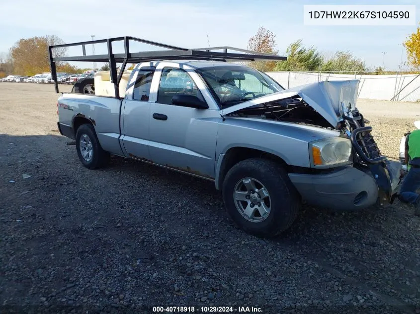 2007 Dodge Dakota St VIN: 1D7HW22K67S104590 Lot: 40718918