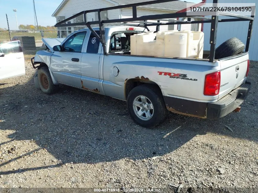 2007 Dodge Dakota St VIN: 1D7HW22K67S104590 Lot: 40718918