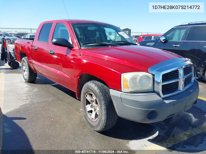 2007 Dodge Dakota St VIN: 1D7HE28K07S214772 Lot: 40741714