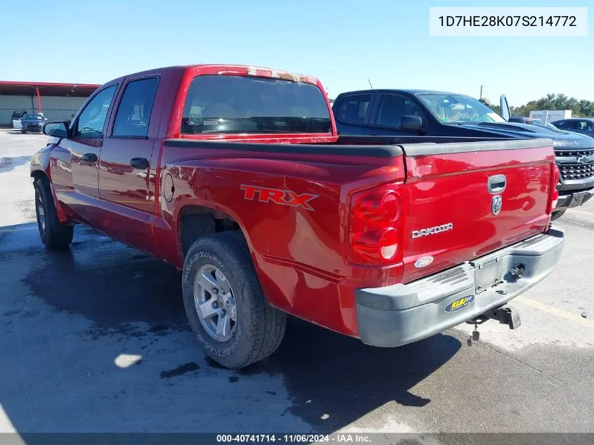 2007 Dodge Dakota St VIN: 1D7HE28K07S214772 Lot: 40741714