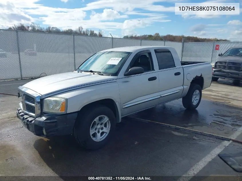 2007 Dodge Dakota VIN: 1D7HES8K075108064 Lot: 40781352