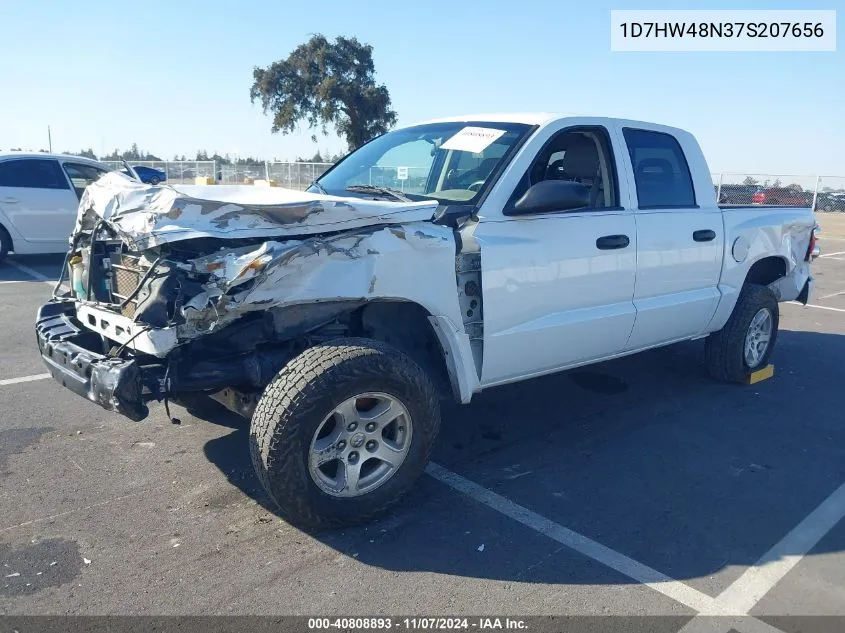 2007 Dodge Dakota Slt VIN: 1D7HW48N37S207656 Lot: 40808893