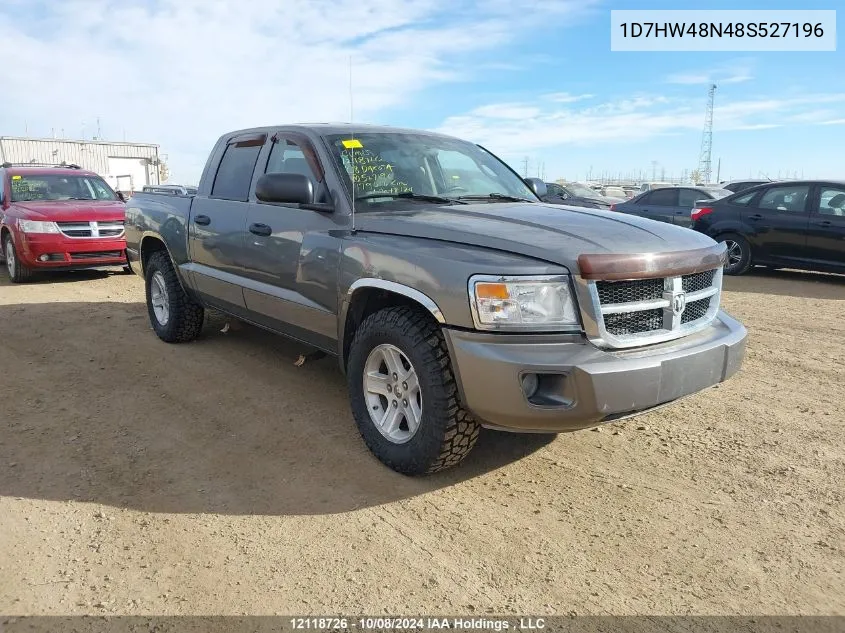 2008 Dodge Dakota Quad Slt VIN: 1D7HW48N48S527196 Lot: 12118726