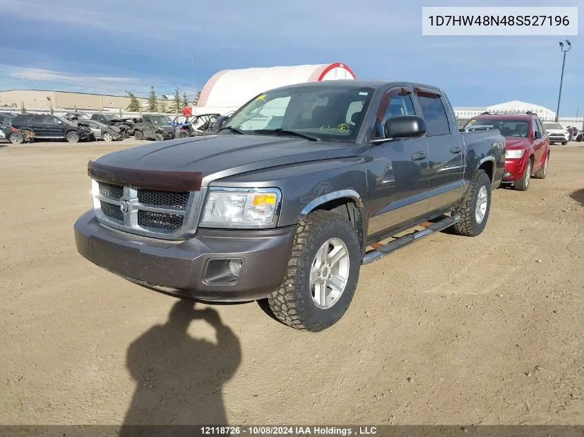 2008 Dodge Dakota Quad Slt VIN: 1D7HW48N48S527196 Lot: 12118726