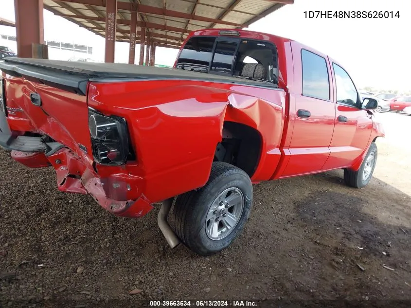 1D7HE48N38S626014 2008 Dodge Dakota Slt