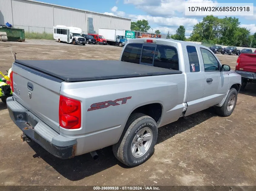 2008 Dodge Dakota Sxt/Bighorn/Lonestar VIN: 1D7HW32K68S501918 Lot: 39899938