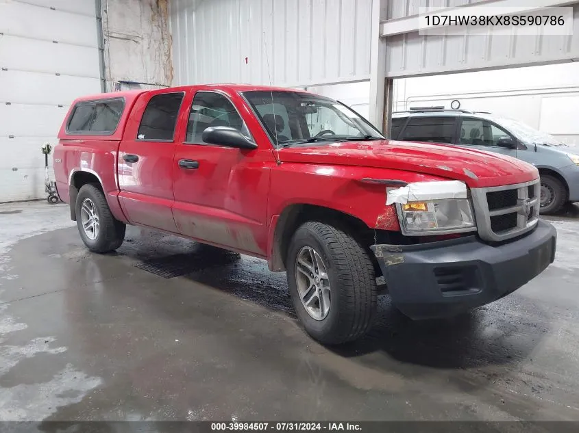 2008 Dodge Dakota Sxt/Bighorn/Lonestar VIN: 1D7HW38KX8S590786 Lot: 39984507