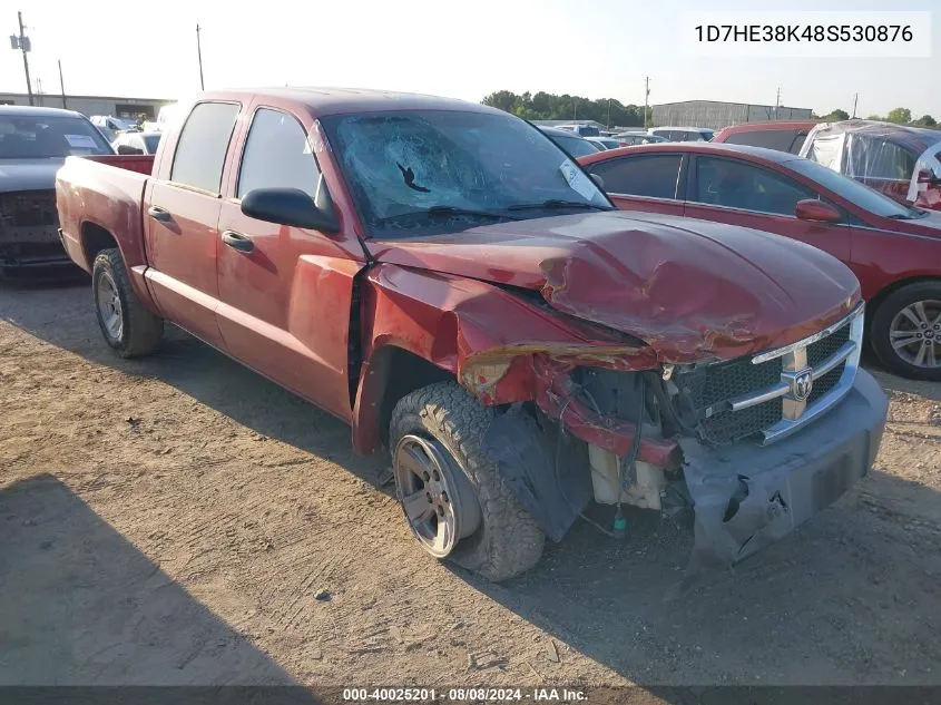 2008 Dodge Dakota Sxt/Bighorn/Lonestar VIN: 1D7HE38K48S530876 Lot: 40025201