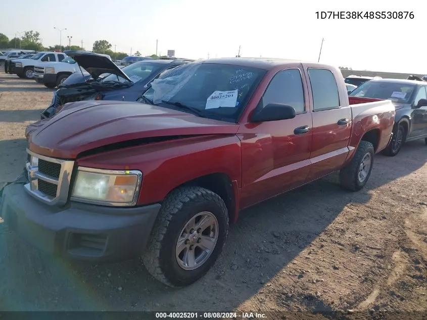 2008 Dodge Dakota Sxt/Bighorn/Lonestar VIN: 1D7HE38K48S530876 Lot: 40025201