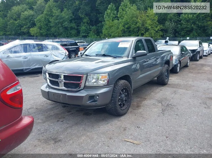 2008 Dodge Dakota Slt VIN: 1D7HW48N28S520232 Lot: 40041445