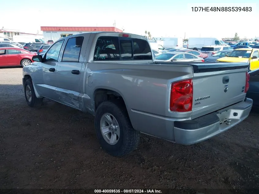 2008 Dodge Dakota Slt VIN: 1D7HE48N88S539483 Lot: 40059535