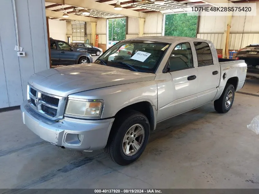 2008 Dodge Dakota Slt VIN: 1D7HE48K28S575420 Lot: 40137920