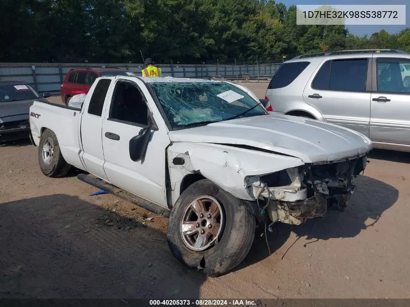 2008 Dodge Dakota Sxt/Bighorn/Lonestar VIN: 1D7HE32K98S538772 Lot: 40205373