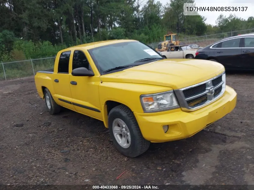 2008 Dodge Dakota Slt VIN: 1D7HW48N08S536137 Lot: 40433068