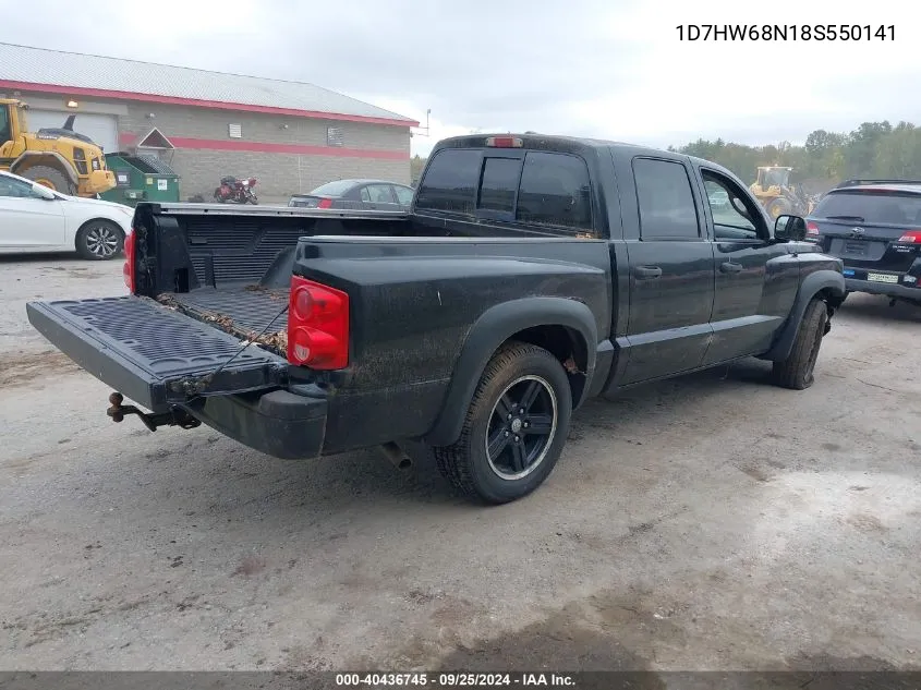 2008 Dodge Dakota Sport VIN: 1D7HW68N18S550141 Lot: 40436745