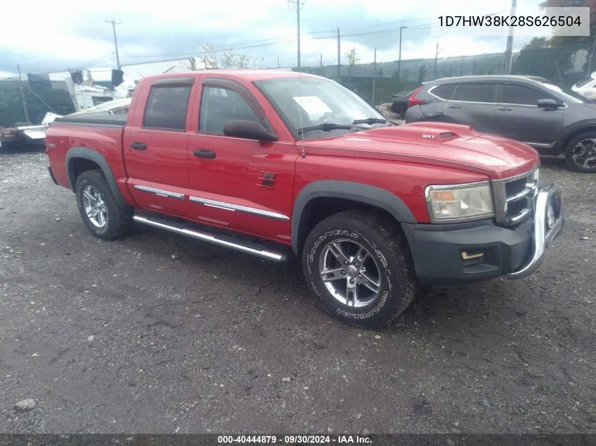 2008 Dodge Dakota Sxt VIN: 1D7HW38K28S626504 Lot: 40444879