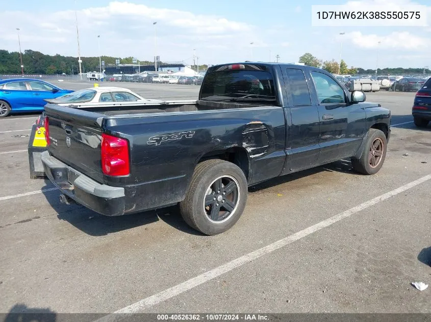 2008 Dodge Dakota Sport VIN: 1D7HW62K38S550575 Lot: 40526362