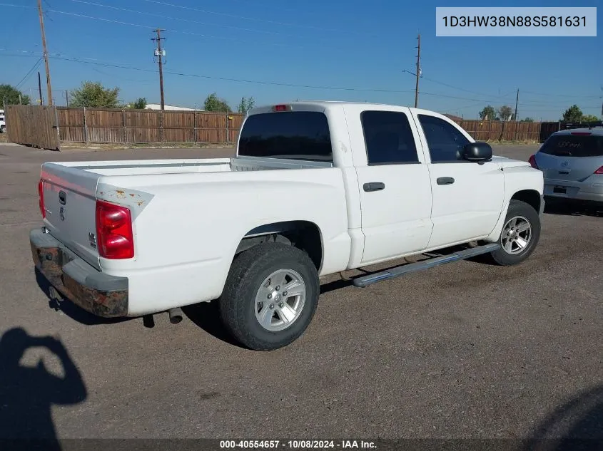 2008 Dodge Dakota Sxt VIN: 1D3HW38N88S581631 Lot: 40554657