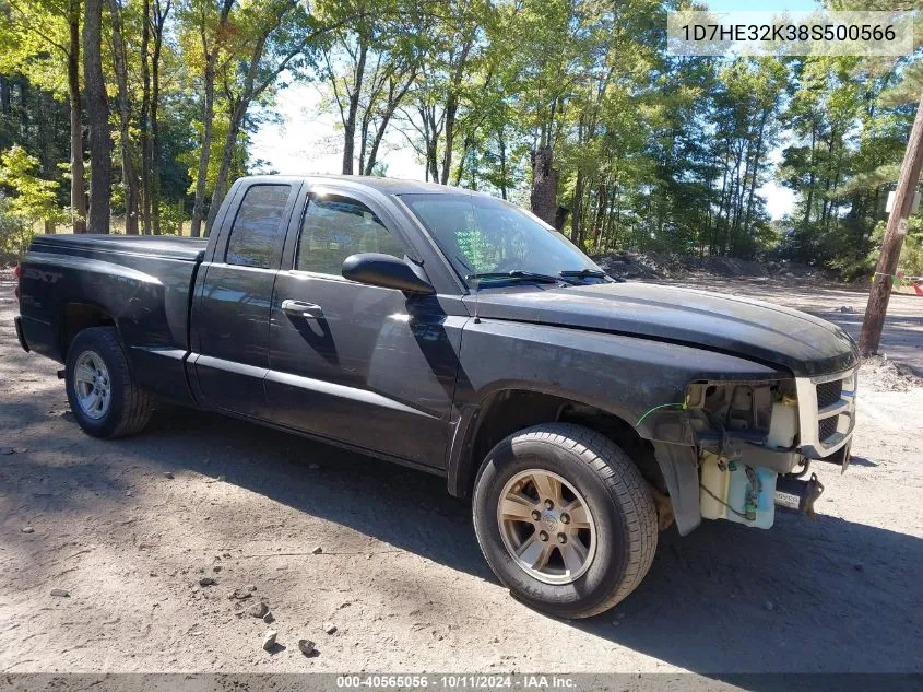 2008 Dodge Dakota Sxt/Bighorn/Lonestar VIN: 1D7HE32K38S500566 Lot: 40565056