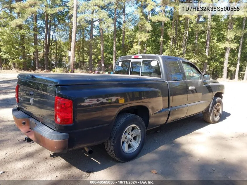 2008 Dodge Dakota Sxt/Bighorn/Lonestar VIN: 1D7HE32K38S500566 Lot: 40565056