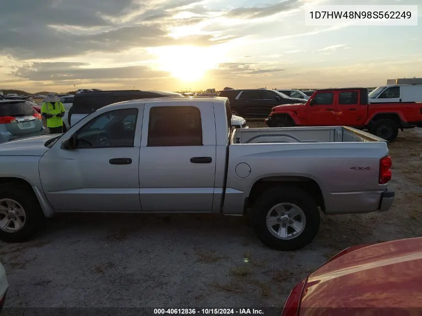 2008 Dodge Dakota Slt VIN: 1D7HW48N98S562249 Lot: 40612836