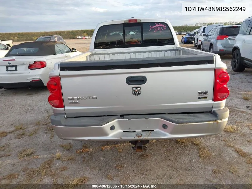 2008 Dodge Dakota Slt VIN: 1D7HW48N98S562249 Lot: 40612836