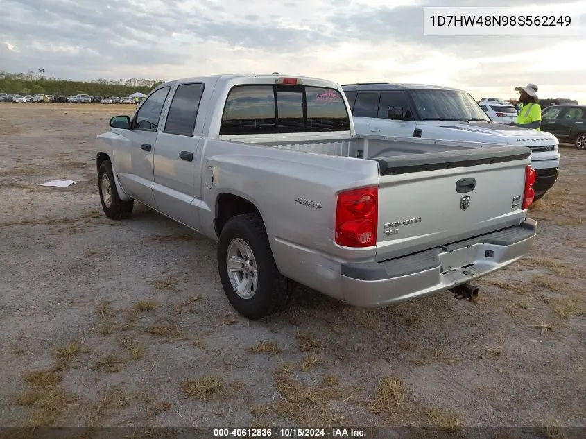 2008 Dodge Dakota Slt VIN: 1D7HW48N98S562249 Lot: 40612836