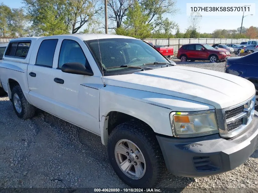 2008 Dodge Dakota Sxt/Bighorn/Lonestar VIN: 1D7HE38K58S570111 Lot: 40628850