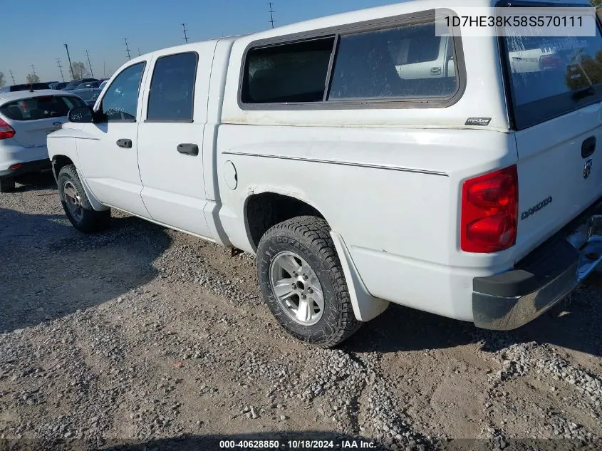 2008 Dodge Dakota Sxt/Bighorn/Lonestar VIN: 1D7HE38K58S570111 Lot: 40628850