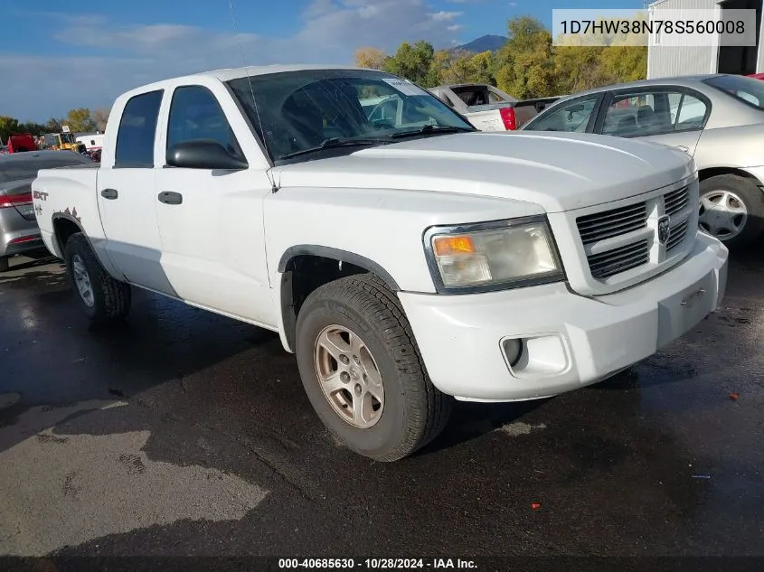 2008 Dodge Dakota Sxt VIN: 1D7HW38N78S560008 Lot: 40685630