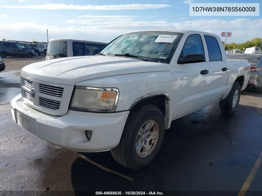 2008 Dodge Dakota Sxt VIN: 1D7HW38N78S560008 Lot: 40685630