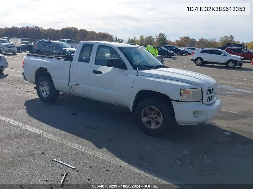 2008 Dodge Dakota Sxt VIN: 1D7HE32K38S613353 Lot: 40709299