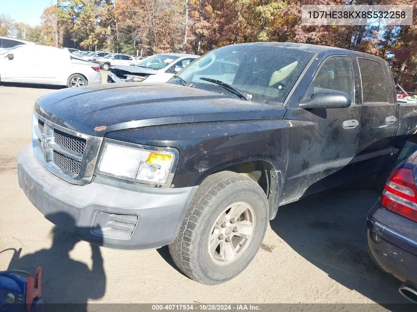 2008 Dodge Dakota Sxt/Bighorn/Lonestar VIN: 1D7HE38KX8S532258 Lot: 40717934