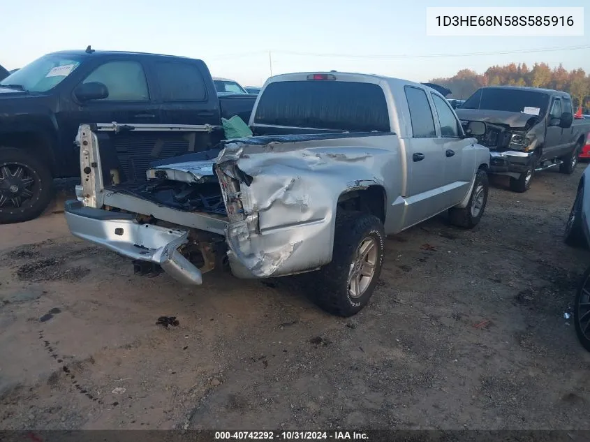 2008 Dodge Dakota Sport VIN: 1D3HE68N58S585916 Lot: 40742292