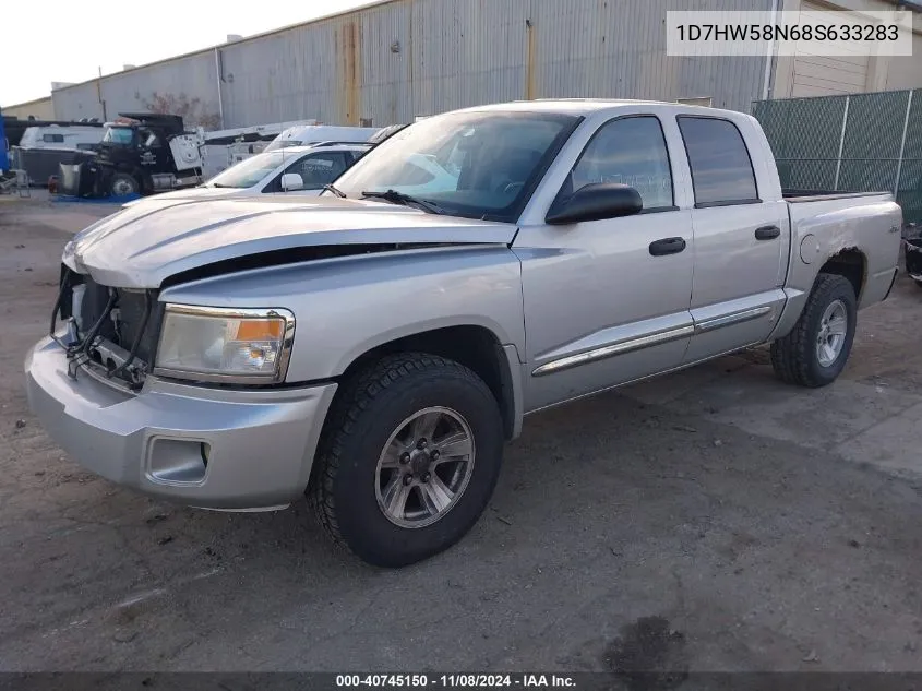 2008 Dodge Dakota Laramie VIN: 1D7HW58N68S633283 Lot: 40745150