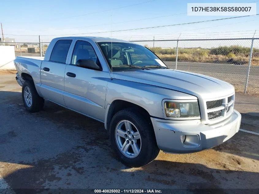 2008 Dodge Dakota Bighorn/Lonestar VIN: 1D7HE38K58S580007 Lot: 40825002