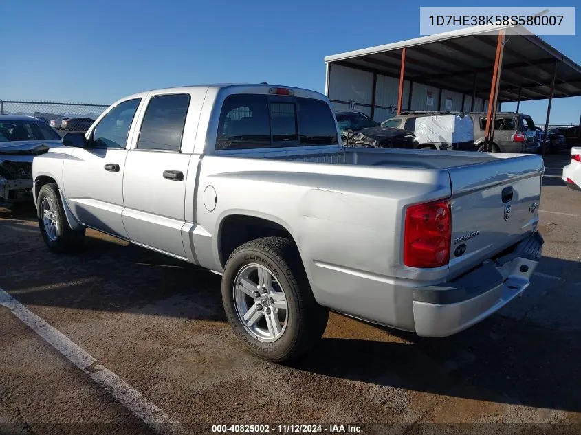 2008 Dodge Dakota Bighorn/Lonestar VIN: 1D7HE38K58S580007 Lot: 40825002