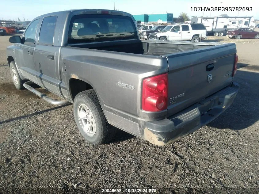 2009 Dodge Dakota Sxt VIN: 1D7HW38P39S782693 Lot: 30046652