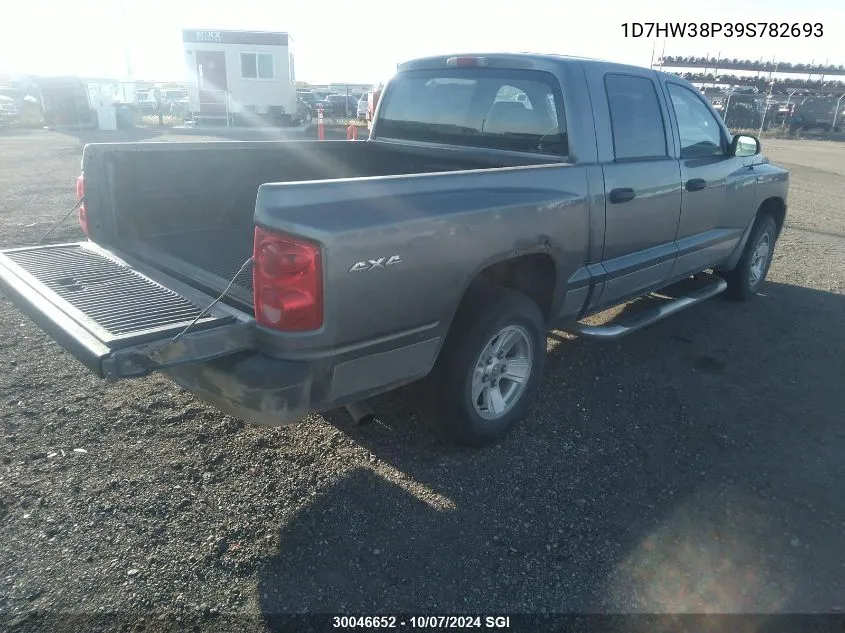 2009 Dodge Dakota Sxt VIN: 1D7HW38P39S782693 Lot: 30046652